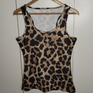Women's Animal Print Tank Top Size M